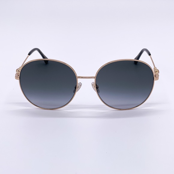 JIMMY CHOO BRAND NEW ROUND OVERSIZED GREY WOMEN SUNGLASSES JIMMY CHOO - Picture 2 of 11